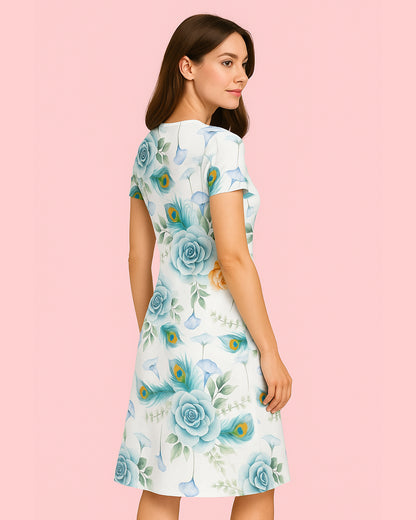 Premium Poly-Spandex Fit & Flare – Effortless Elegance