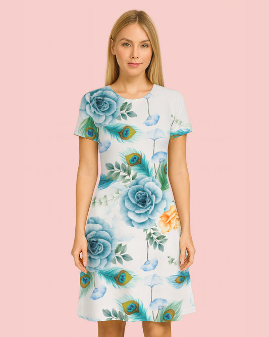 Premium Poly-Spandex Fit & Flare – Effortless Elegance