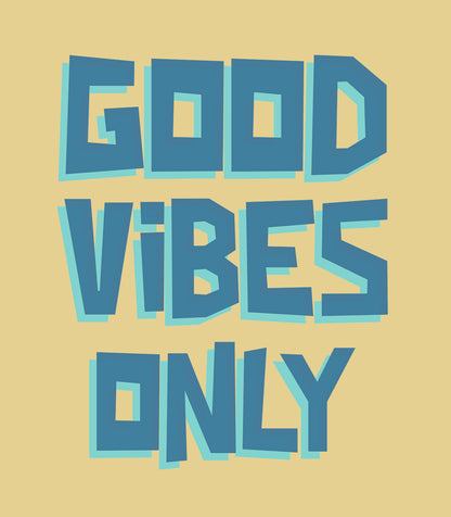 Women’s Oversized Cotton Tee - Good Vibes Only