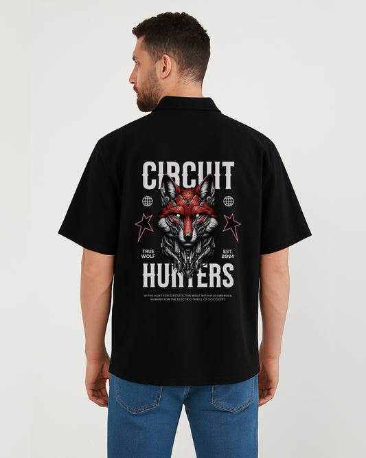 NOTCH Men’s Oversized Graphic Shirt – Heavyweight Cotton with All-Side DTG Prints