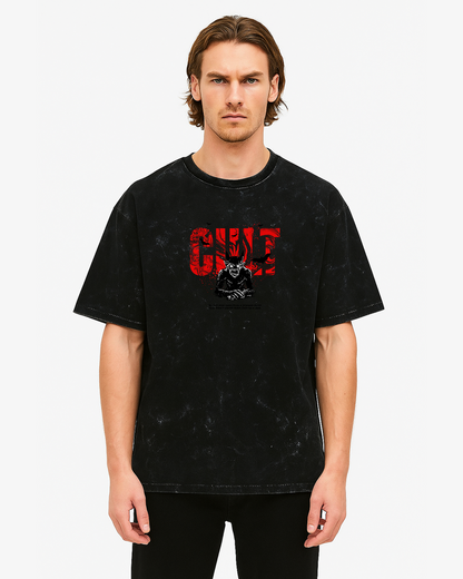 Notch Men's Acid-Washed Oversized Cotton Tee – Street-Style Fit