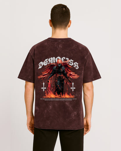 Notch Men's Acid-Washed Oversized Cotton Tee – Street-Style Fit