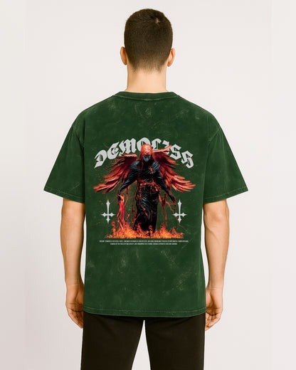 Notch Men's Acid-Washed Oversized Cotton Tee – Street-Style Fit