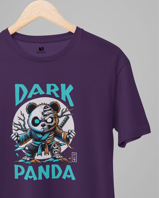 Men’s 100% Cotton Regular Fit T-Shirt – Dark Panda