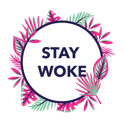 Women’s Cropped Cotton Tee – STAY WOKE