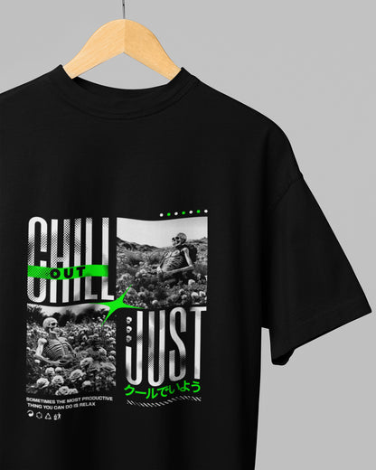 Men’s Oversized Terry-Knit Tee | Just Chill